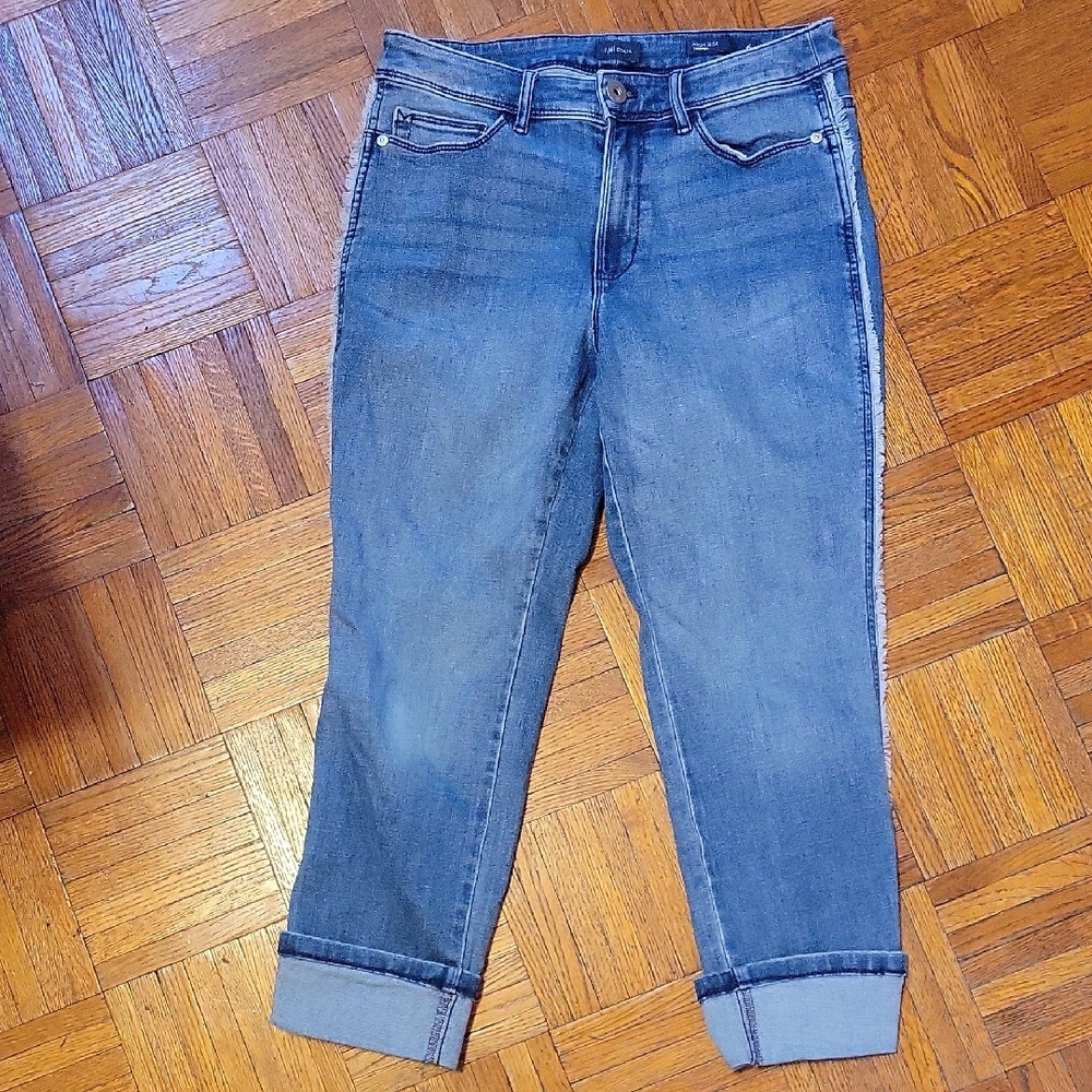 J. Jill High Rise Rolled Cuff Cropped Denim Jeans Size 6 Petite